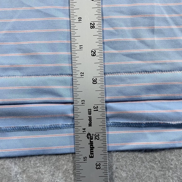 Peter Millar Polo Shirt Mens XL Blue Striped Summer Comfort Bay Hill Golf - Picture 3 of 8